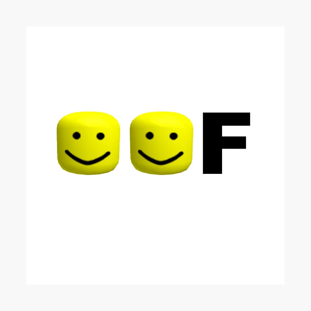 Roblox Oof Poster By Feckbrand Redbubble - roblox oof face pictures