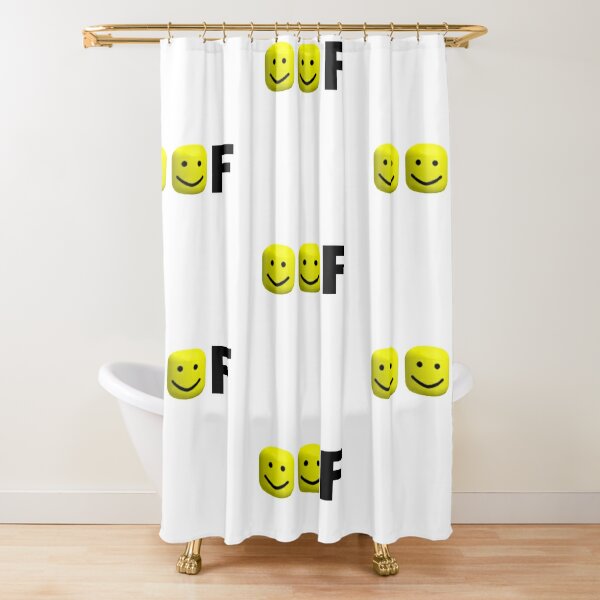 Roblox Death Sound Shower Curtains Redbubble - roblox oof running in the 90s