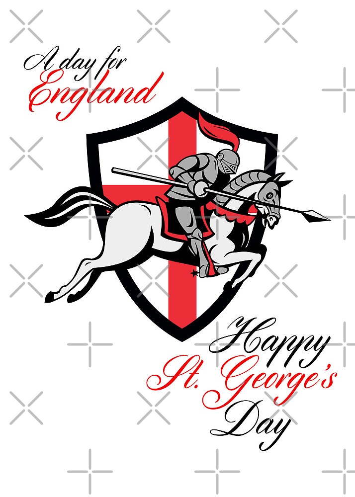Happy St George Day A Day For England Retro Poster By Patrimonio Redbubble