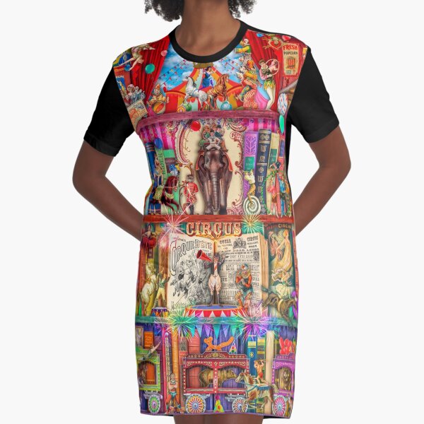The Marvelous Circus Graphic T-Shirt Dress