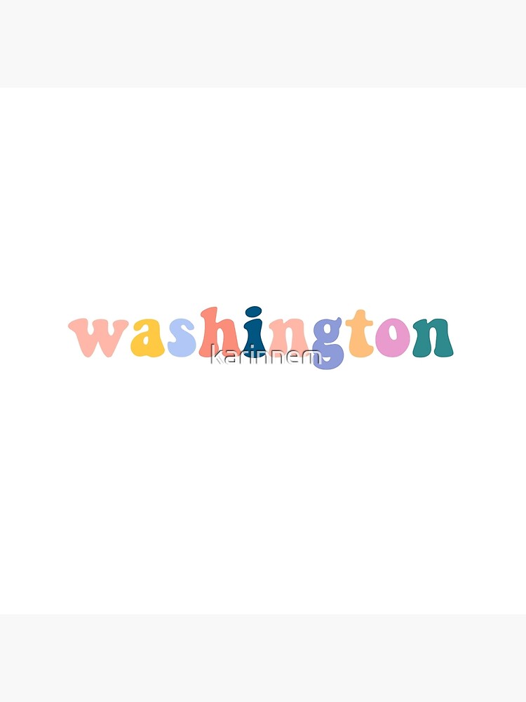"Washington State Word Text Graphic" Poster by karinnem Redbubble