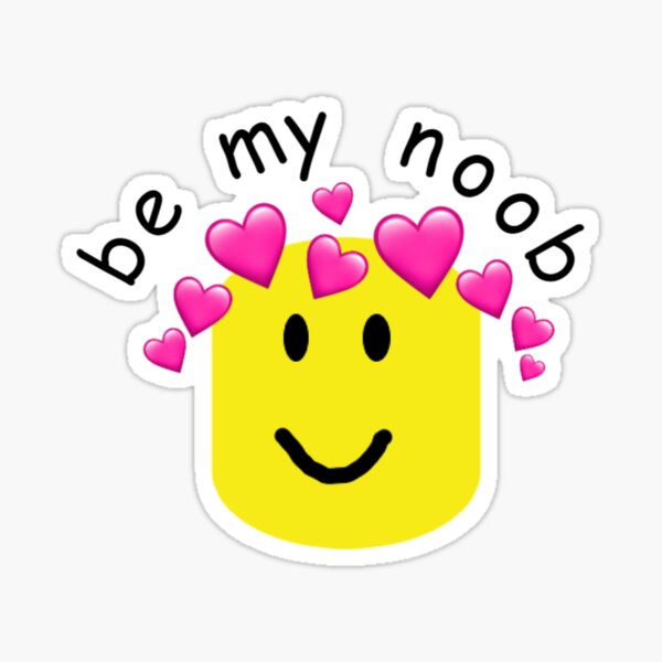 Happy Noob Stickers Redbubble - natural born noob roblox