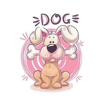 Artwork thumbnail, Dog with Bone by Rizly