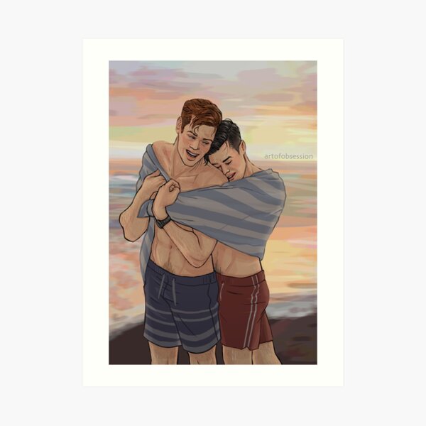Beach Cuddles Art Print