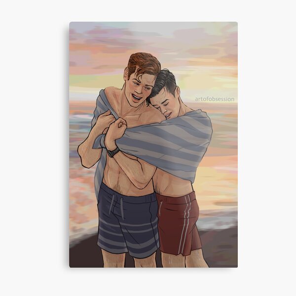 Beach Cuddles Metal Print