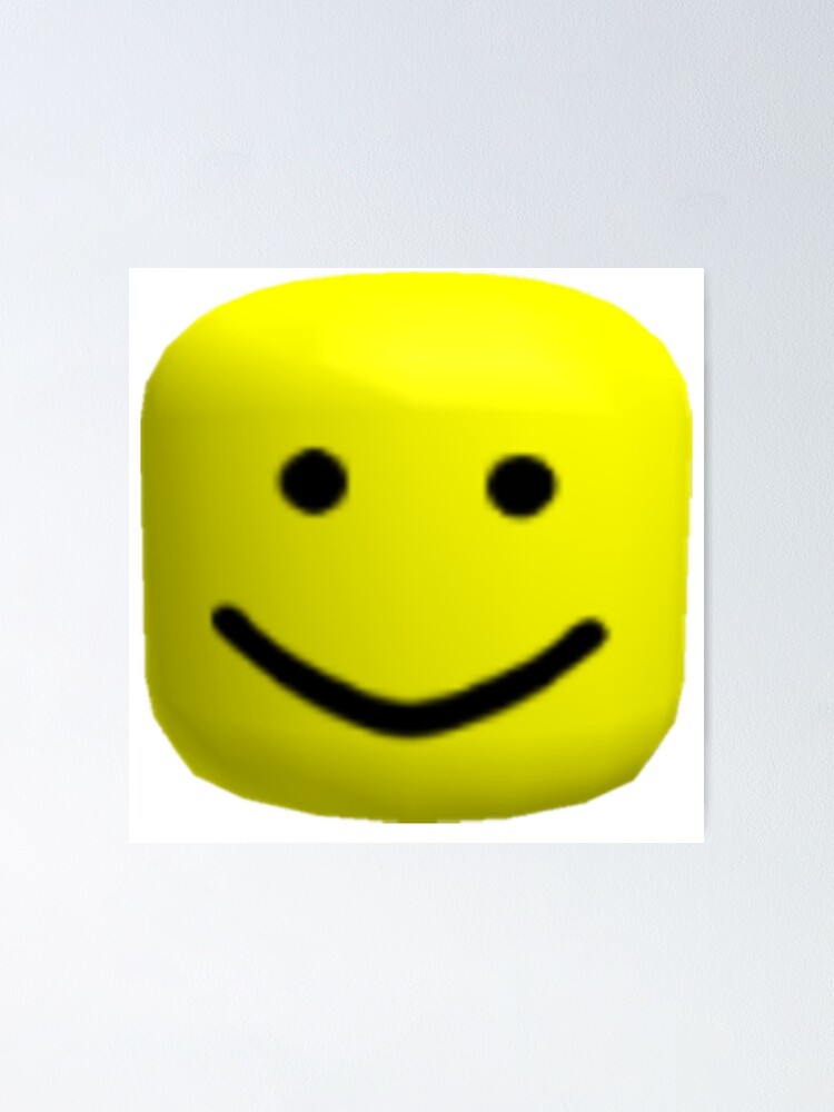 Roblox Head Poster By Feckbrand Redbubble - how to make a head in roblox studio easy