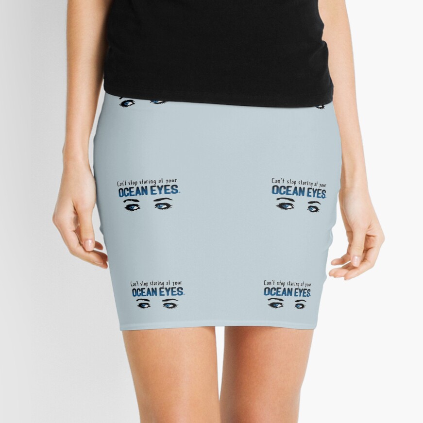 Staring At Your Ocean Eyes - Billie Eilish Design Mini Skirt