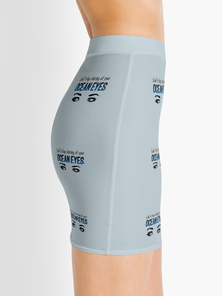 Alternate view of Staring At Your Ocean Eyes - Billie Eilish Design Mini Skirt