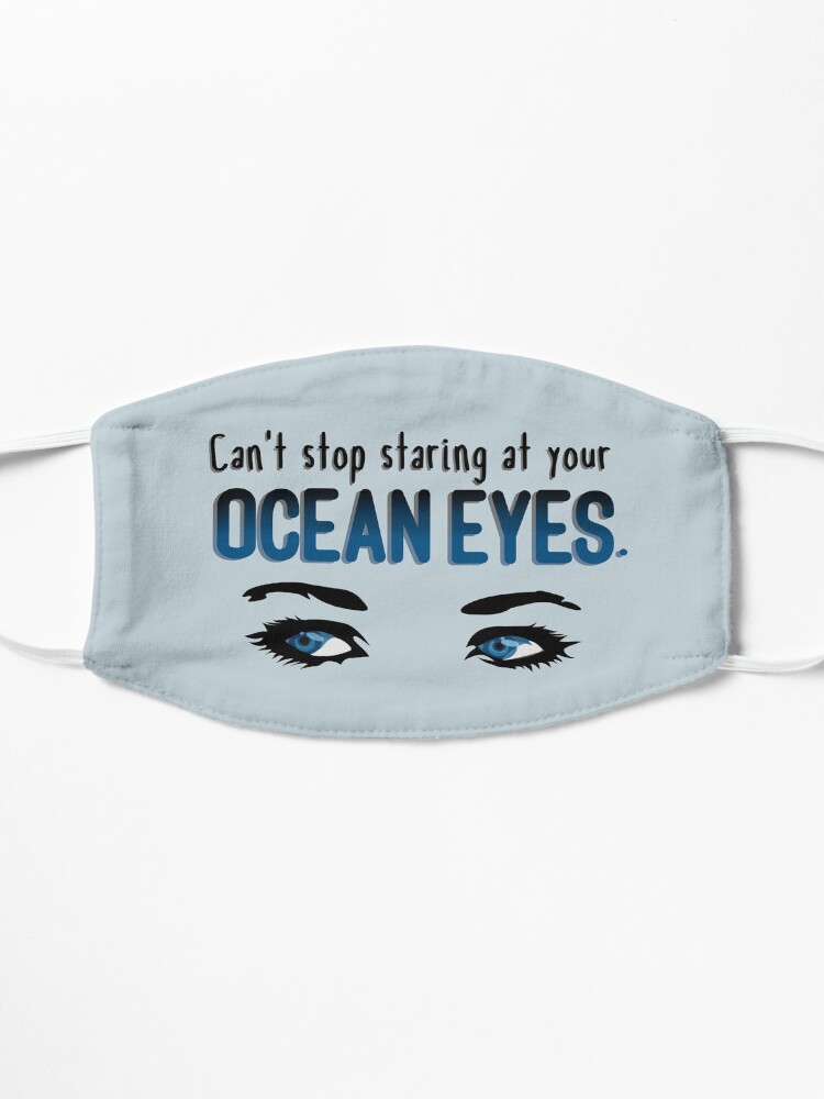 Alternate view of Staring At Your Ocean Eyes - Billie Eilish Design Mask