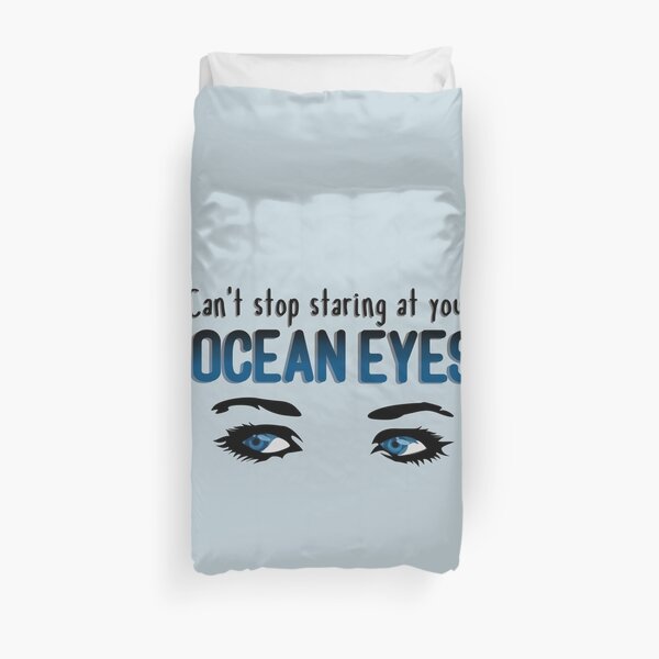 Staring At Your Ocean Eyes - Billie Eilish Design Duvet Cover