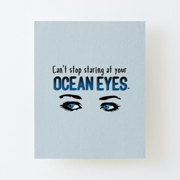 Staring At Your Ocean Eyes - Billie Eilish Design Canvas Mounted Print