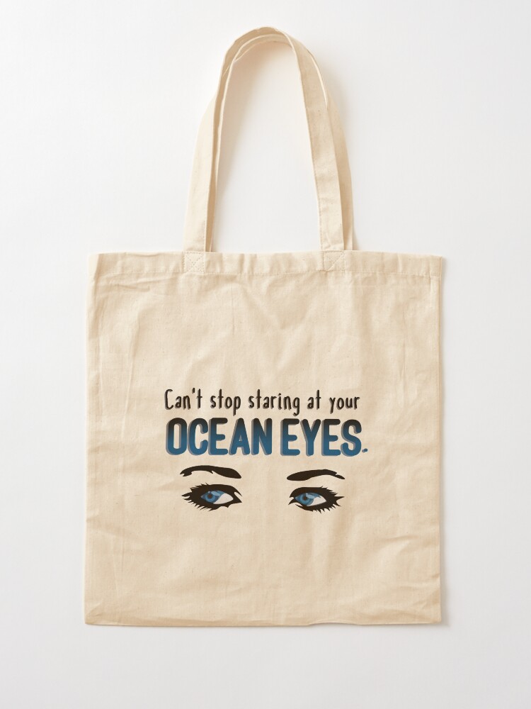 Alternate view of Staring At Your Ocean Eyes - Billie Eilish Design Tote Bag