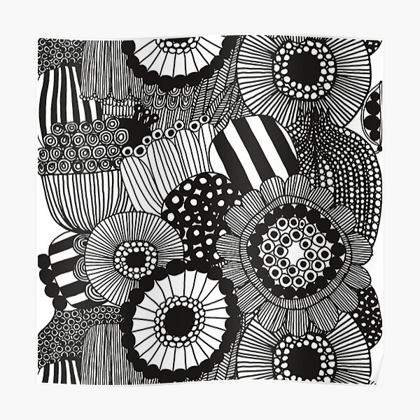 marimekko floral design Poster