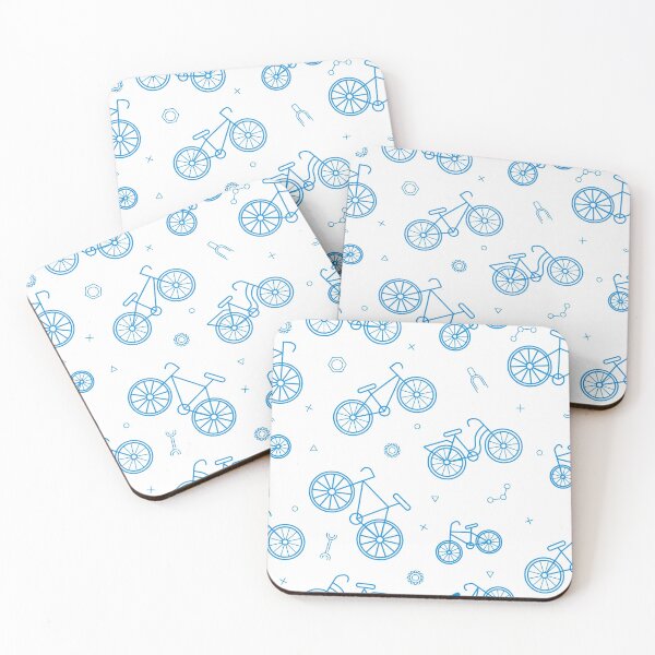 Item preview, Baby Blue Bicycle Decorative pattern designed and sold by Iconique Space.