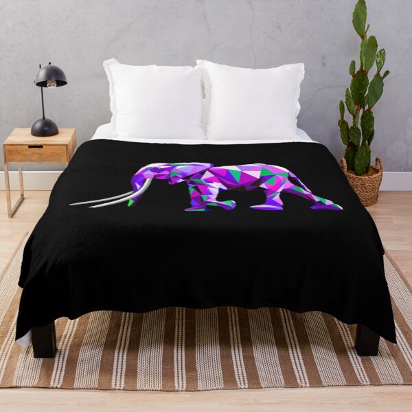 Item preview, Colorful Purple Elephant Geometric designed and sold by evaveve.
