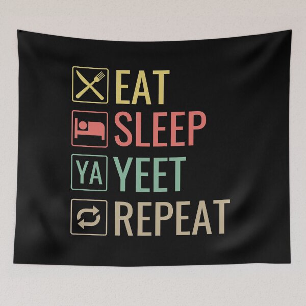 Item preview, Eat Sleep Yeet Repeat Retro Vintage designed and sold by LightBeacon.
