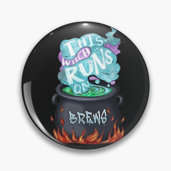 Item preview, This Witch Runs On Brews Goth Halloween Witches designed and sold by NicholiCosplay.