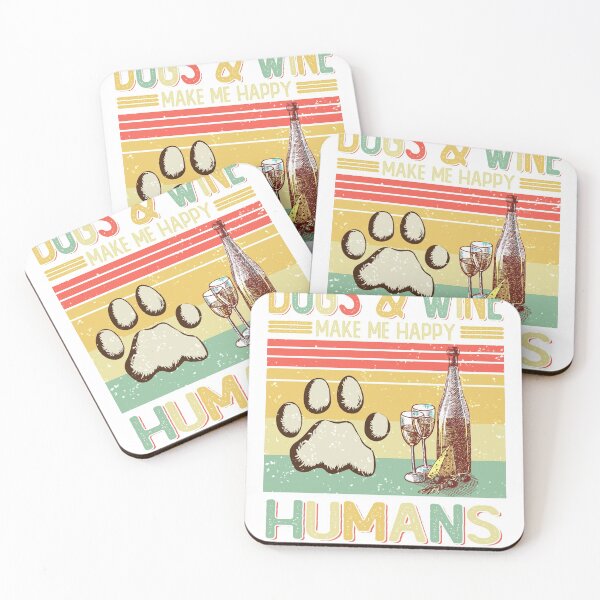 Item preview, Dogs & Wine Make Me Happy Humans Make My Head Hurt designed and sold by Teesdaddy.