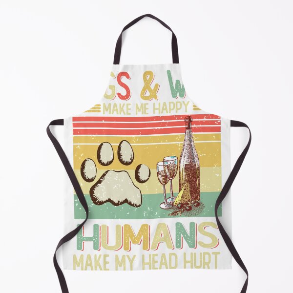 Item preview, Dogs & Wine Make Me Happy Humans Make My Head Hurt designed and sold by Teesdaddy.