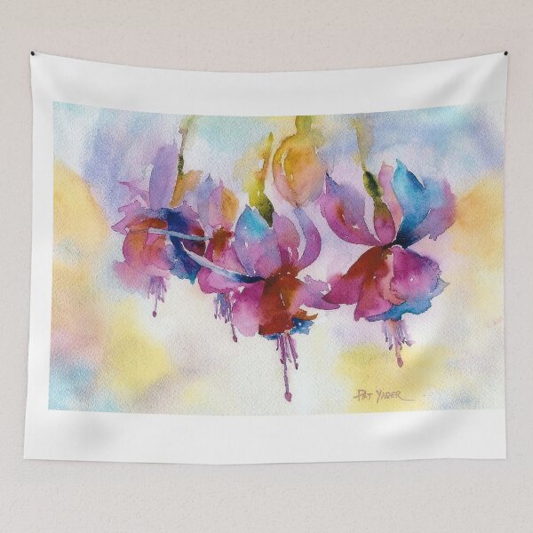 Item preview, Dancing Fuchsias Watercolor designed and sold by Pat Yager.