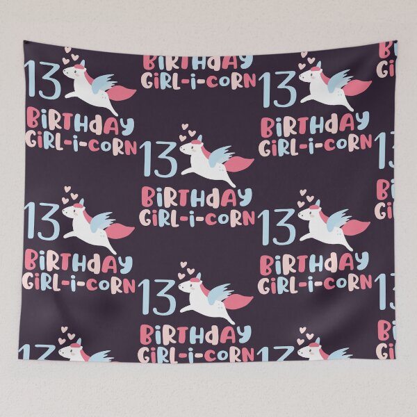 Item preview, Birthday Girl-i-Corn Unicorn Alicorn Lovers Happy 13th Bday graphic designed and sold by doodabobs.