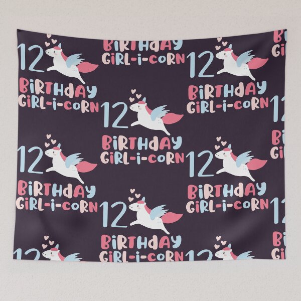 Item preview, Birthday Girl-i-Corn Unicorn Alicorn Lovers Happy 12th Bday design designed and sold by doodabobs.