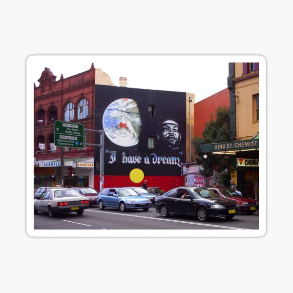 martin luther king mural Sticker