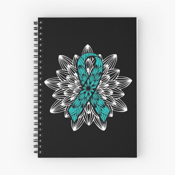 Item preview, Dysautonomia Geometric Art White Mandala  - Teal Awareness Ribbon in  October designed and sold by NotEnoughSpoons.