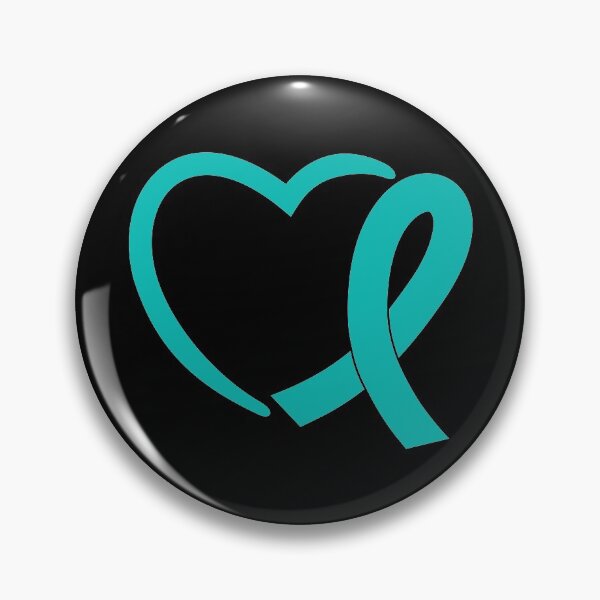 Item preview, Dysautonomia Half Heart Ribbon  - Teal Awareness Ribbon in  October designed and sold by NotEnoughSpoons.