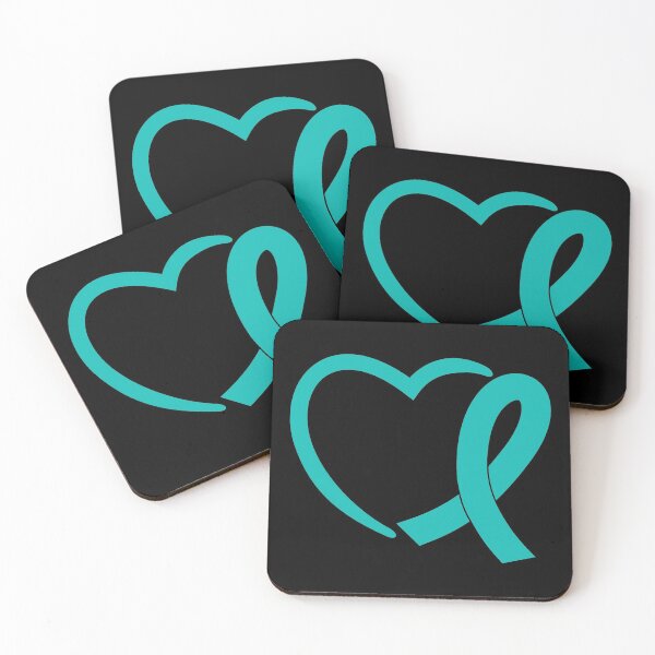 Item preview, Dysautonomia Half Heart Ribbon  - Teal Awareness Ribbon in  October designed and sold by NotEnoughSpoons.