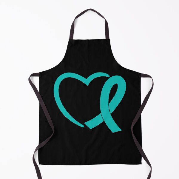 Item preview, Dysautonomia Half Heart Ribbon  - Teal Awareness Ribbon in  October designed and sold by NotEnoughSpoons.