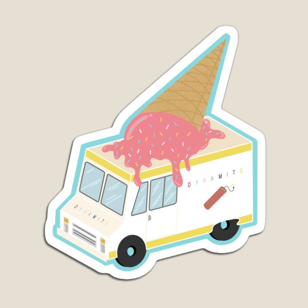 BTS dynamite ice cream truck Magnet