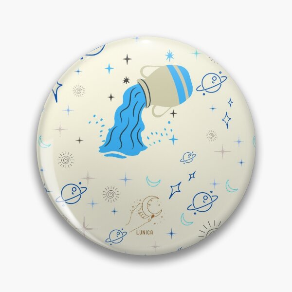 Item preview, Aquarius Zodiac Sign Illustration By Lunica designed and sold by Lunica.