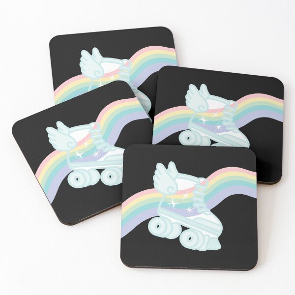 Item preview, Rainbow Skate - Black Background designed and sold by ThePinkVat.