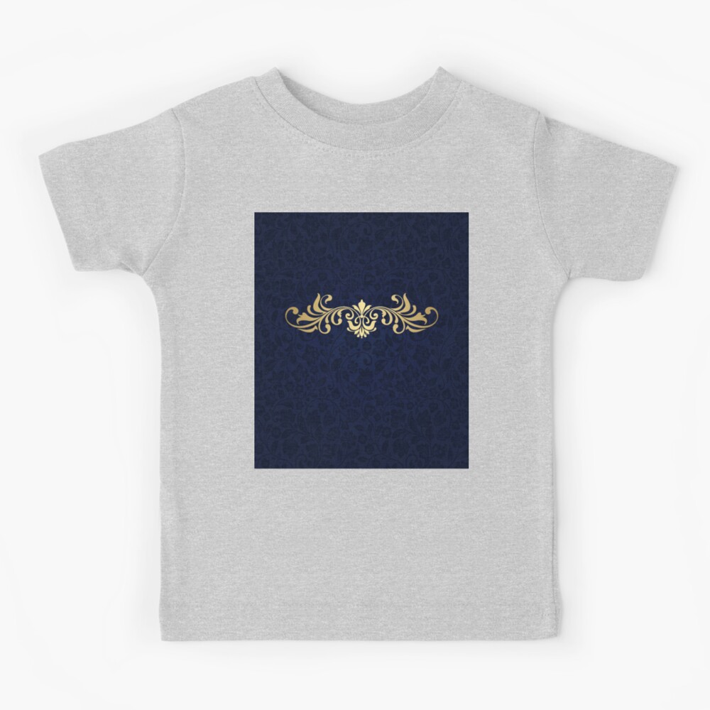 Royal blue shirt 2024 with gold print