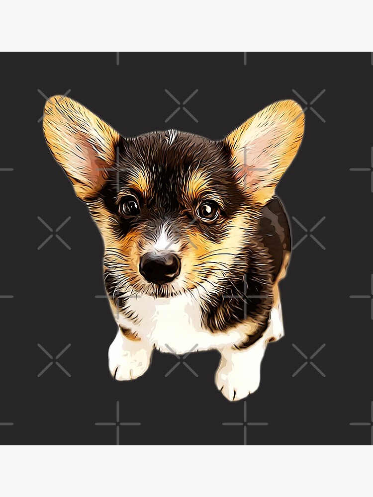 Cute Tri Color Pembroke Welsh Corgi Puppy Dog Jigsaw Puzzle