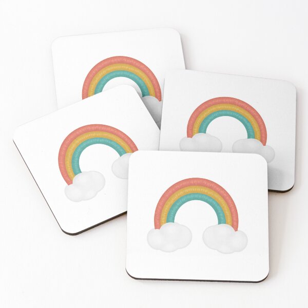 Item preview, Colorful Rainbow Threaded Embroidery Design - Rainbow & Clouds Sticker designed and sold by moesiandco.