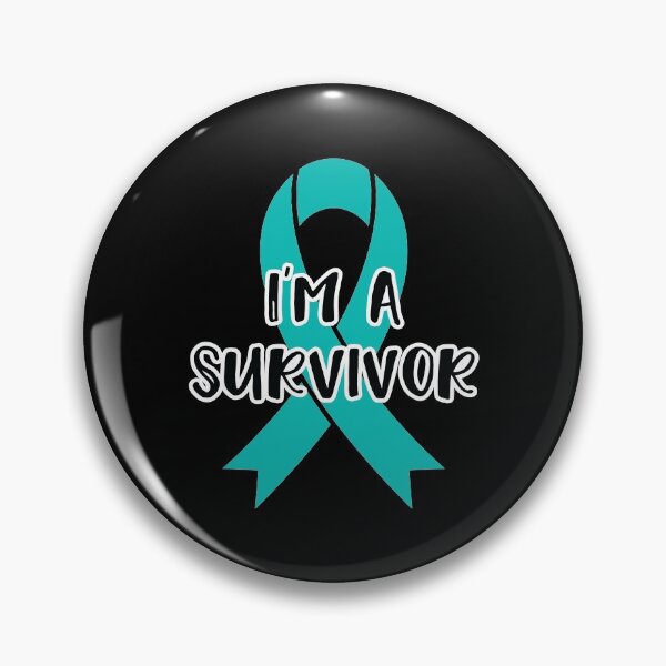 Item preview, I am a Survivor - Teal Awareness Ribbon in  October designed and sold by NotEnoughSpoons.