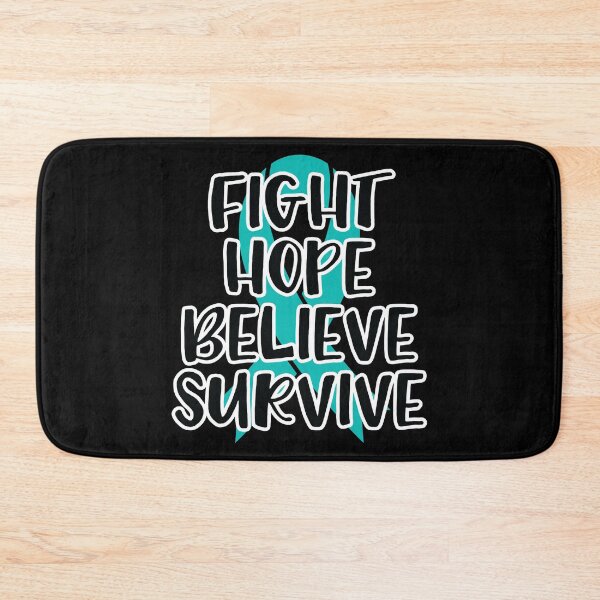 Item preview, Fight Hope Believe Survive - Teal Awareness Ribbon in  October designed and sold by NotEnoughSpoons.