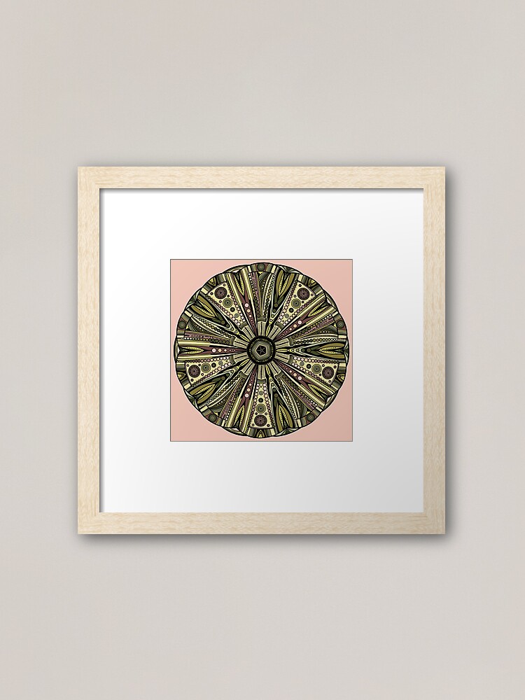 Alternate view of Seaside Urchin Mandala Framed Art Print