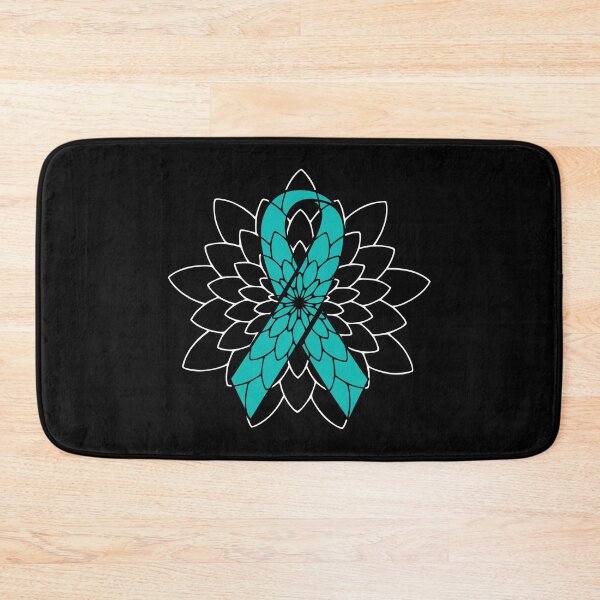Item preview, Teal and White Dysautonomia Geometric Art White Mandala  - Teal Awareness Ribbon in  October designed and sold by NotEnoughSpoons.