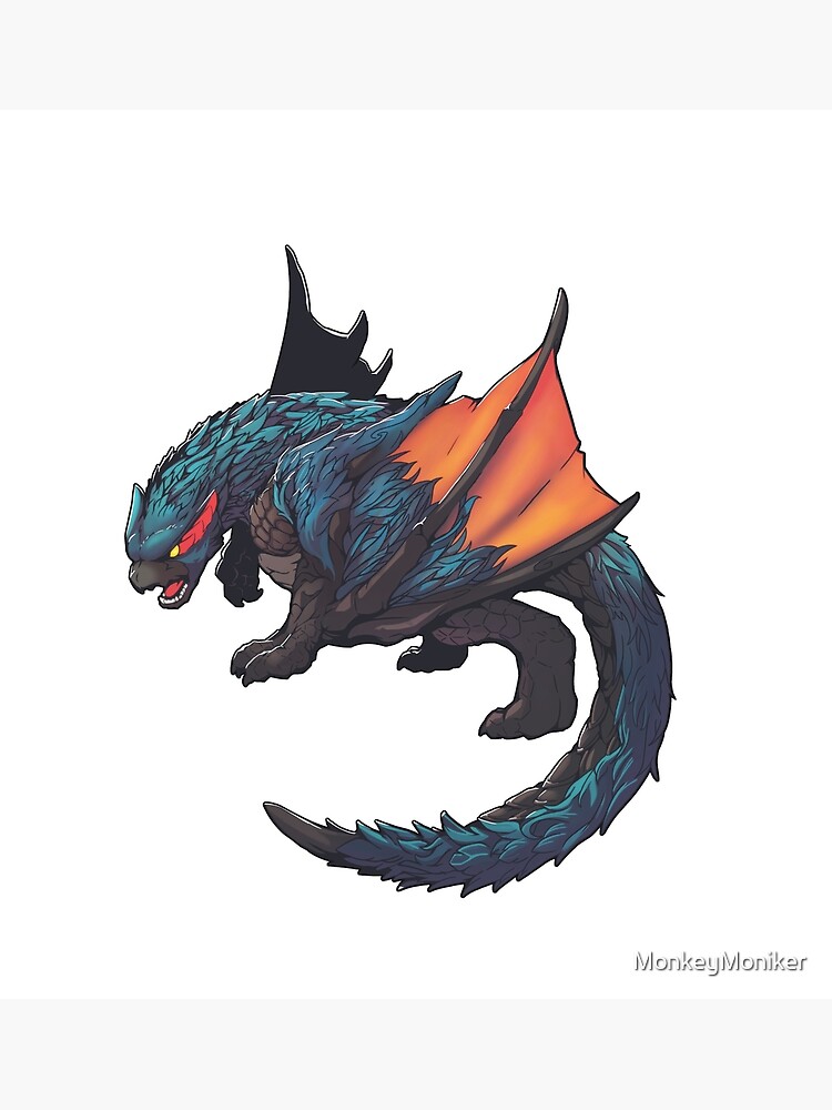 Nargacuga Poster For Sale By MonkeyMoniker Redbubble   Flat,750x,075,f Pad,750x1000,f8f8f8 