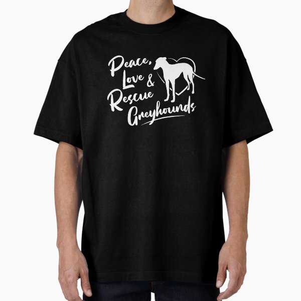 Item preview, Cute Greyhound Gift - Peace, Love and Rescue Greyhounds designed and sold by propellerhead.