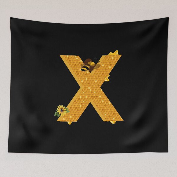 Item preview, Alphabet X Honeycomb Bee designed and sold by Fas Designs.