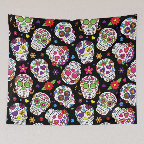 Item preview, Day of the Dead Sugar Skull Pattern dia de los muertos Halloween Día de Los Muertos designed and sold by Draculaura2009.