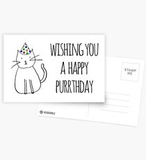 Wishing You A Happy Purrthday Postkarten