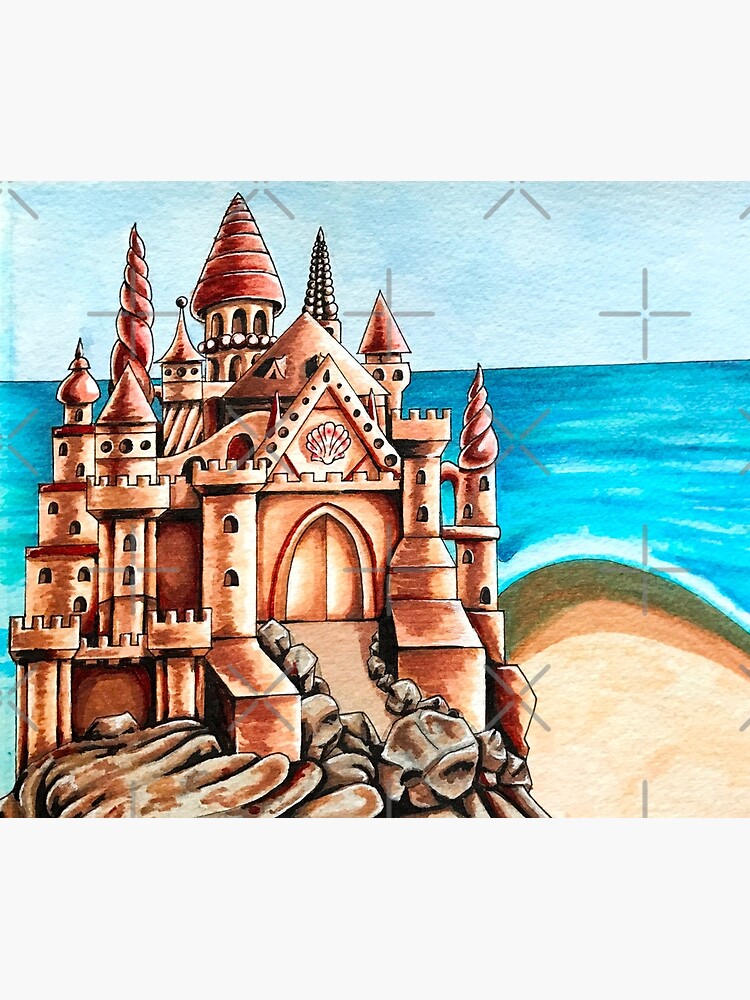 Learn to Draw a Sand Castle in 6 easy steps : Learn To Draw