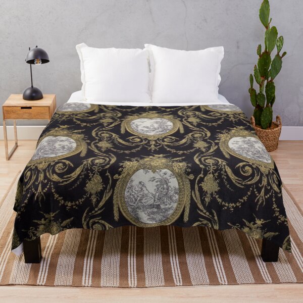 Item preview, Gold and Black Cameo Toile designed and sold by incarnations.