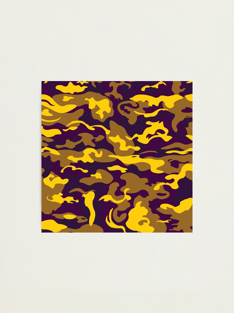 Camo Style - Purple Gold Camouflage Photographic Print for Sale by rclwow