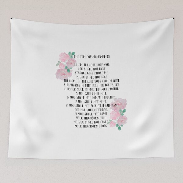 Item preview, The Ten Commandments, Watercolour flowers, watercolor flowers designed and sold by Lupappdesigns.